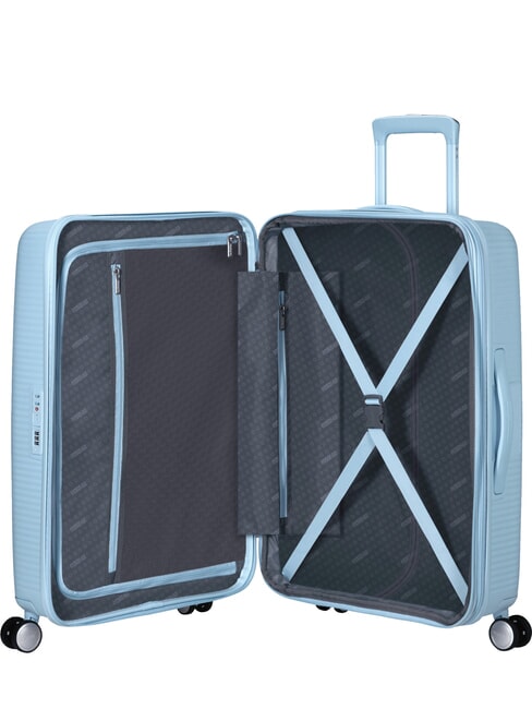 SOUNDBOX SPINNER Mittlerer Trolley, erweiterbar PASTELLBLAU - Harte Trolleys