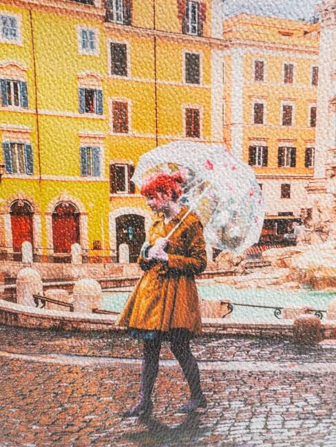 YESBAG  Mittelgroße Einkaufstasche Regenbogen Rom - Damentaschen