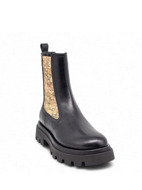 GEO Stiefeletten aus Leder Schwarz - Damenschuhe