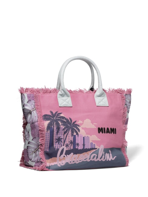 SUMMER Canvas-Tragetasche mit Aufdruck Miami - Damentaschen