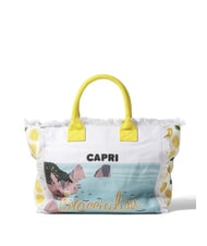 BRACCIALINI SUMMER Canvas-Tragetasche mit Aufdruck Capri - Damentaschen - 3