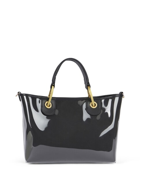 BETH JELLY Kleine gl&auml;nzende Handtasche mit Beutel Schwarz - Damentaschen