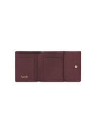 BRACCIALINI BASIC Kleine Lederbrieftasche mit Klappe Burgund - Brieftaschen Damen - 2