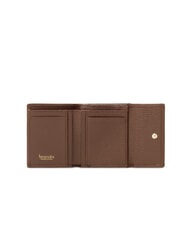 BRACCIALINI BASIC Kleine Lederbrieftasche mit Klappe braun - Brieftaschen Damen - 2