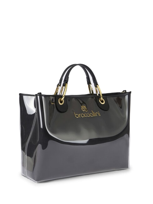 BETH JELLY Glänzende Handtasche mit Beutel Schwarz - Damentaschen