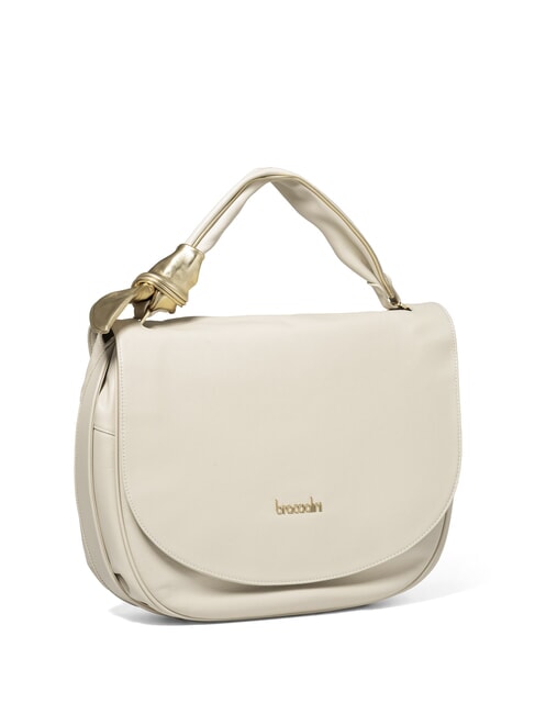 GRETA Ledertasche mit Schultergurt Beige - Damentaschen