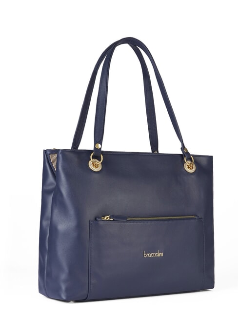 NORA Umhängetasche aus Leder mit Tasche Blau - Damentaschen