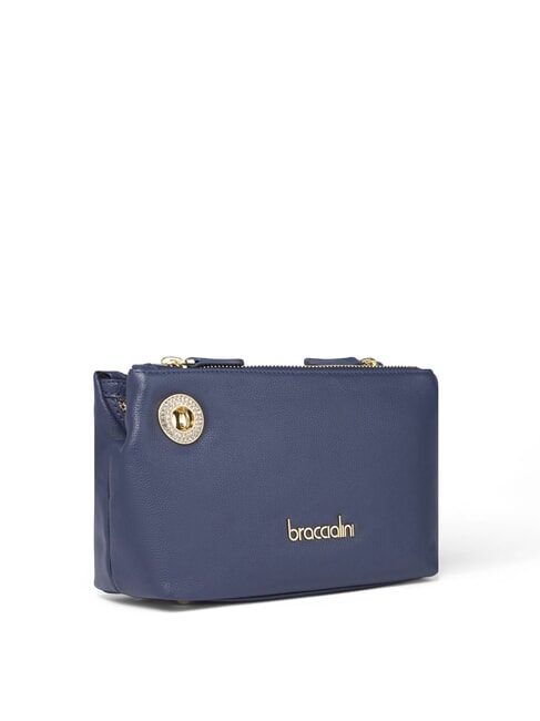 NORA Kleine Umhängetasche aus Leder Blau - Damentaschen