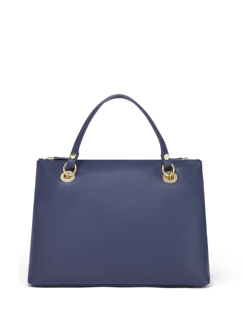 NORA Lederhandtasche mit Schultergurt Blau - Damentaschen