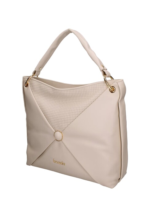 NAOMI Hobo-Umhängetasche aus Leder Beige - Damentaschen
