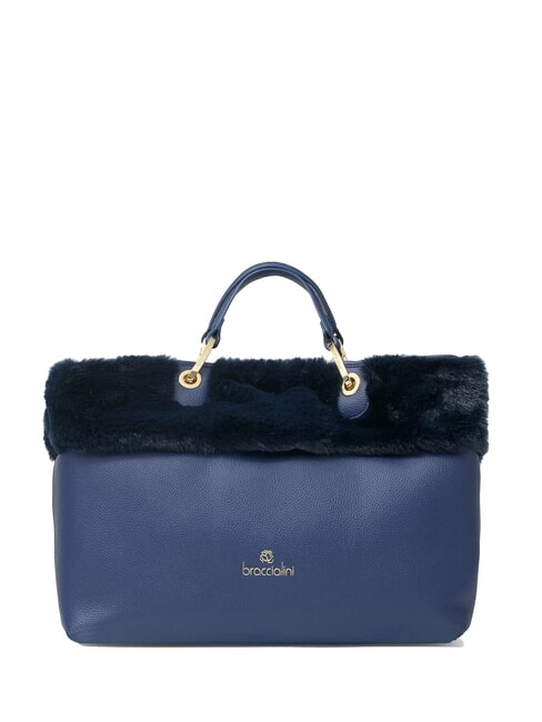 BETH FUR Handtasche mit Clutch Blau - Damentaschen