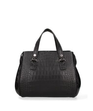 BRACCIALINI ZOE CROCO Bedruckte Lederhandtasche Schwarz - Damentaschen - 4