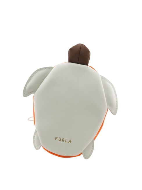 ALLEGRA Schildkröten-Geldbörse mit Kordelzug fluoreszierendes Orange + Talkumpuder + Cognacpuder - Brieftaschen Damen