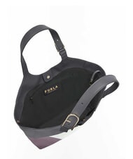 FURLA FLOW Bedruckte Umhängetasche aus Leder Marshmallow+Aura+Erde - Damentaschen - 4