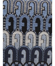 FURLA MOON Mini-Tasche aus Jacquard-Stoff Jeansblau + Schwarztöne - Damentaschen - 5