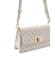 FURLA ZOE Bedruckte Umhängetasche aus Leder Marshmallow-Töne - Damentaschen - 3