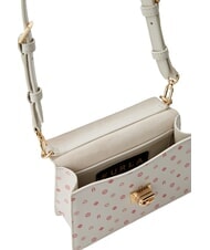 FURLA ZOE Bedruckte Umhängetasche aus Leder Marshmallow-Töne - Damentaschen - 4