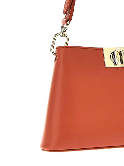 FLEUR Umhängetasche aus Kalbsleder Zimt - Damentaschen