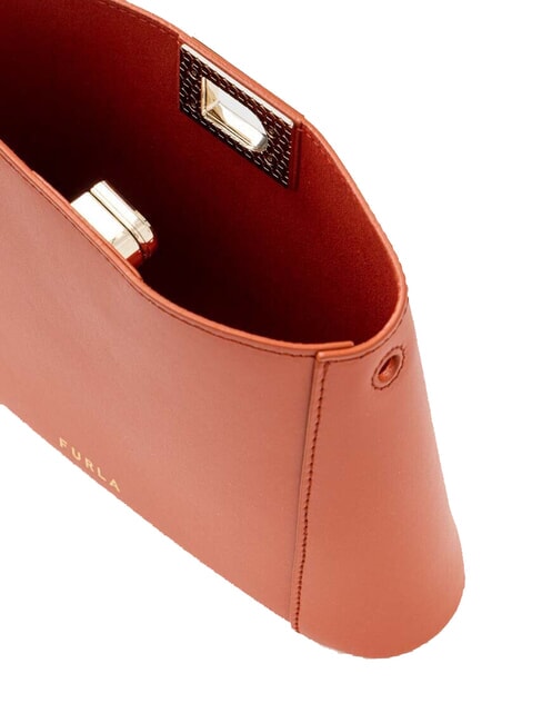 FLEUR Umhängetasche aus Kalbsleder Zimt - Damentaschen