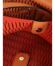 FURLA PRIMULA Umhängetasche aus perforiertem Leder Sonnenuntergang - Damentaschen - 6