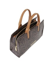 MARIO VALENTINO REGINA RE Handtasche mit Allover-Logo und Schultergurt dunkel/natur - Damentaschen - 5