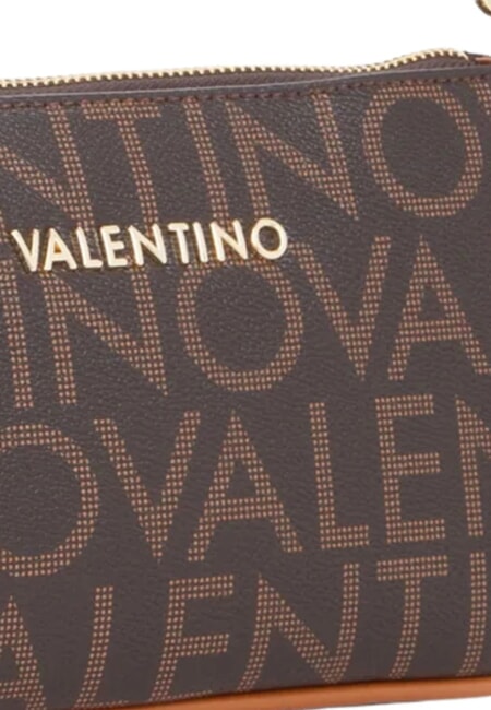 REGINA RE Unterarmtasche mit Allover-Logo-Print dunkel/natur - Damentaschen