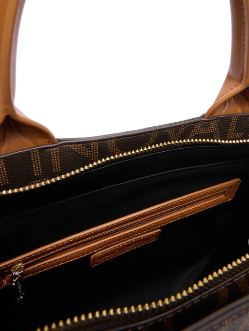 REGINA RE Handtasche mit Allover-Logo-Print dunkel/natur - Damentaschen