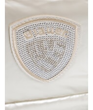 BLAUER PADDED NYLON Große Tragetasche mit Schultergurt Weiß - Damentaschen - 3