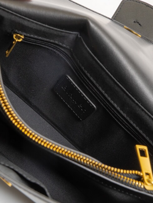 LADY B Umhängetasche mit Überschlag SCHWARZ - Damentaschen