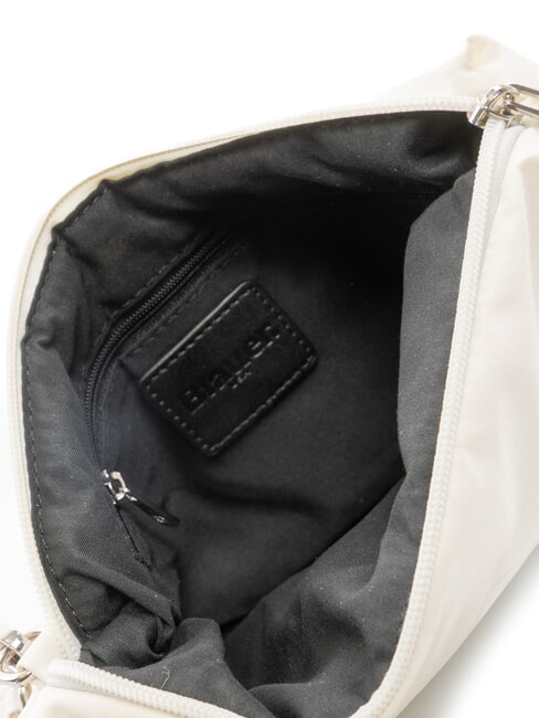 PADDED NYLON Weiche Clutch mit Strass-Logo Weiß - Damentaschen