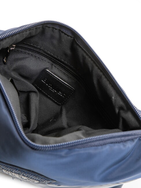 PADDED NYLON Weiche Clutch mit Strass-Logo NAVY BLAU - Damentaschen