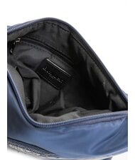 BLAUER PADDED NYLON Weiche Clutch mit Strass-Logo NAVY BLAU - Damentaschen - 5