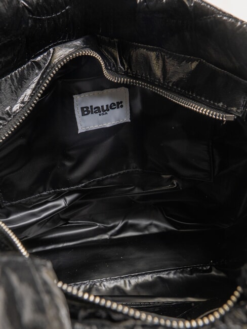 SOFTY Gesteppte Einkaufstasche mit Schultergurt SCHWARZ - Damentaschen