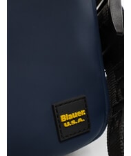 BLAUER RUBBER Kleine gummierte Tasche NAVY BLAU - Umhängetaschen Herren - 3