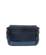 BLAUER PADDED NYLON Flauschige Umh&auml;ngetasche mit Strass-Logo NAVY BLAU - Damentaschen - 4