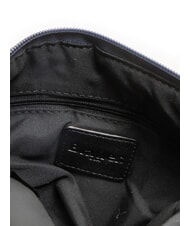 BLAUER PADDED NYLON Flauschige Umh&auml;ngetasche mit Strass-Logo NAVY BLAU - Damentaschen - 5