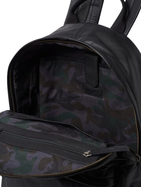 FIRSTCLASS Laptop-Rucksack aus Leder SCHWARZ - Rucksäcke für Schule &amp; Freizeit