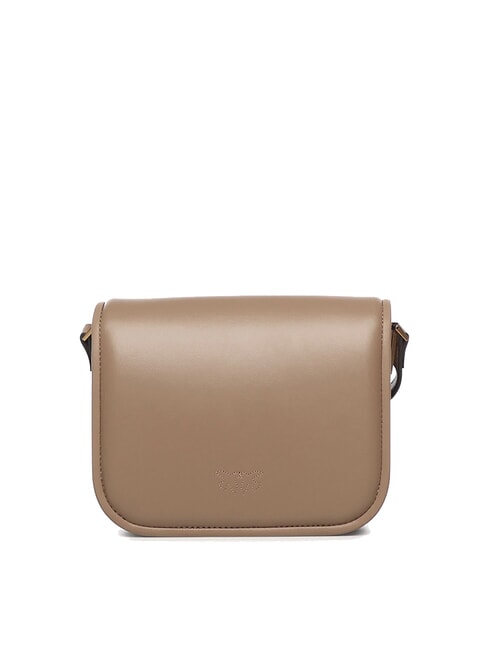 LOVE BOX Mini-Tasche aus Nappaleder mit Überschlag Ingwerkeks-Antikgold - Damentaschen