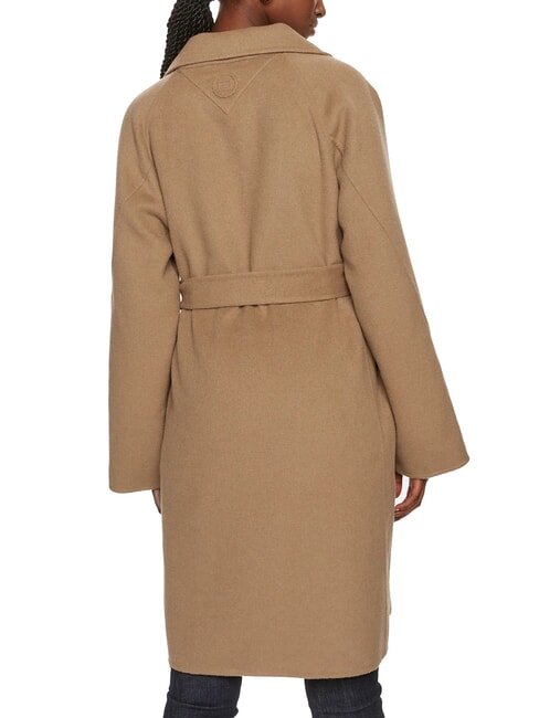 TH Morgenmantel aus Wollmischung helles Sepiabraun - Damenmäntel