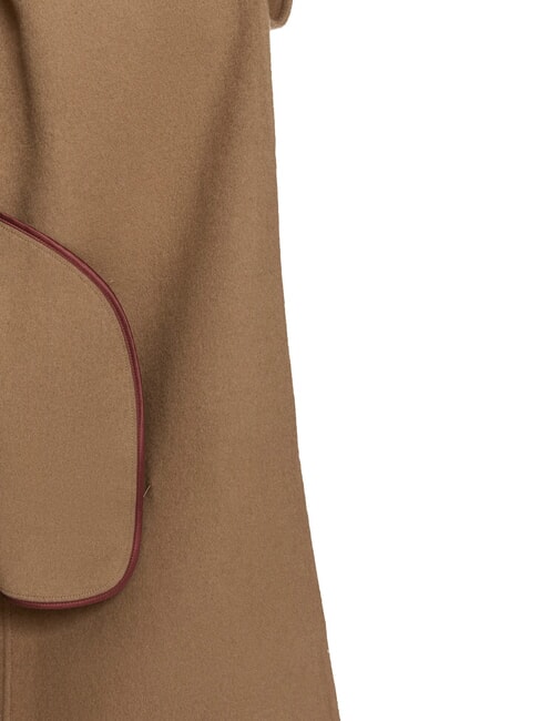 TH Morgenmantel aus Wollmischung helles Sepiabraun - Damenmäntel
