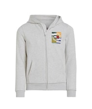 TOMMY HILFIGER TH KIDS Kapuzenjacke mit durchgehendem Reißverschluss neues hellgrau meliert - Sweatshirts Kinder - 4
