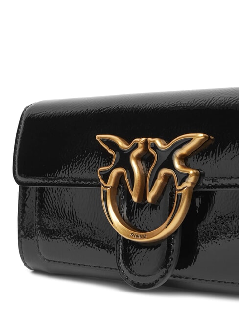 LOVE ONE Mini-Umhängetasche mit Glänzendem Muster schwarz-antikgold - Damentaschen