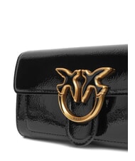 PINKO LOVE ONE Mini-Umhängetasche mit Glänzendem Muster schwarz-antikgold - Damentaschen - 5