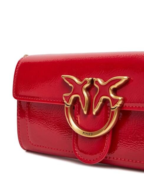 LOVE ONE Mini-Umhängetasche mit Glänzendem Muster rot-antikgold - Damentaschen