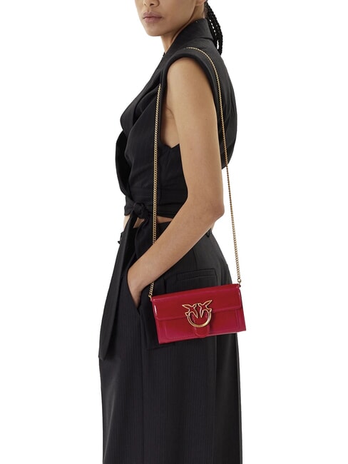 LOVE ONE Mini-Umhängetasche mit Glänzendem Muster rot-antikgold - Damentaschen