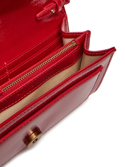 LOVE ONE Mini-Umhängetasche mit Glänzendem Muster rot-antikgold - Damentaschen