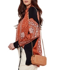 PINKO CARRIE Mini-Umhängetasche aus Leder Nougat-Antikgold - Damentaschen - 6