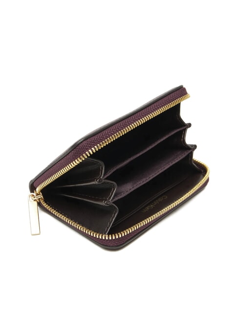 EMBOSSED LOGO Mittelgroße Geldbörse mit Rundum-Reißverschluss Fudge/Espresso - Brieftaschen Damen