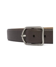 CALVIN KLEIN CLASSIC ROUND Gürtel aus gehämmertem Leder ck dunkelbraun - Gürtel - 2