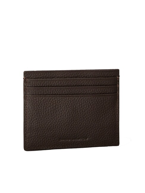 FOIL EMBOSS  Flaches Kartenetui aus Leder ck dunkelbraun - Brieftaschen Herren